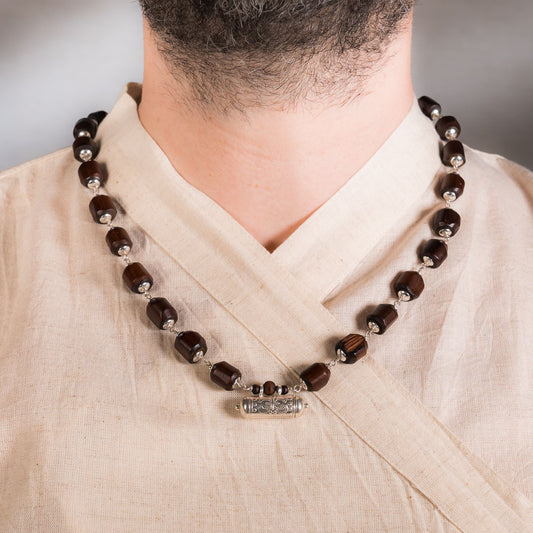 Nara Hari Silver Tulsi Mala with Narasimha Kavacha