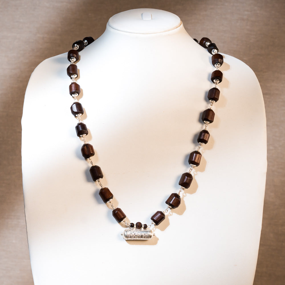 Nara Hari Silver Tulsi Mala with Narasimha Kavacha