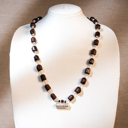Nara Hari Silver Tulsi Mala with Narasimha Kavacha