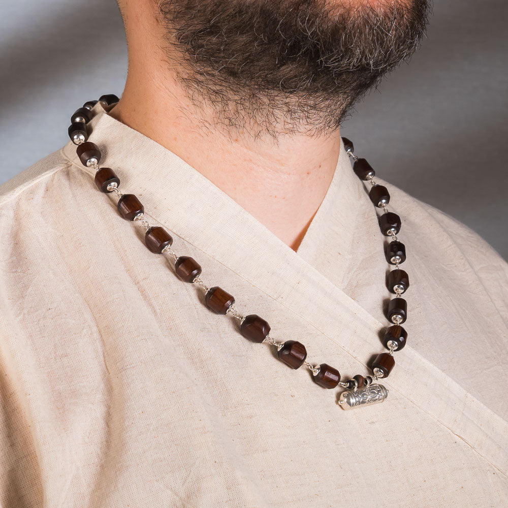 Nara Hari Silver Tulsi Mala with Narasimha Kavacha