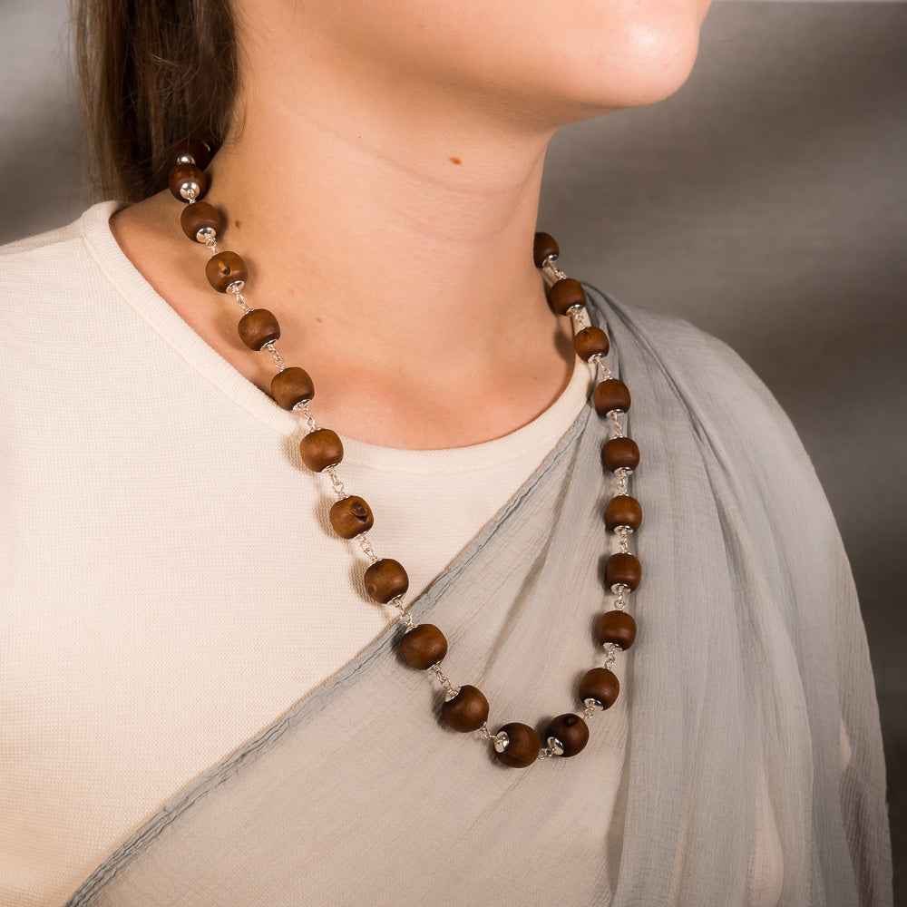 Janardana Silver Tulsi Mala - Guardian of all beings