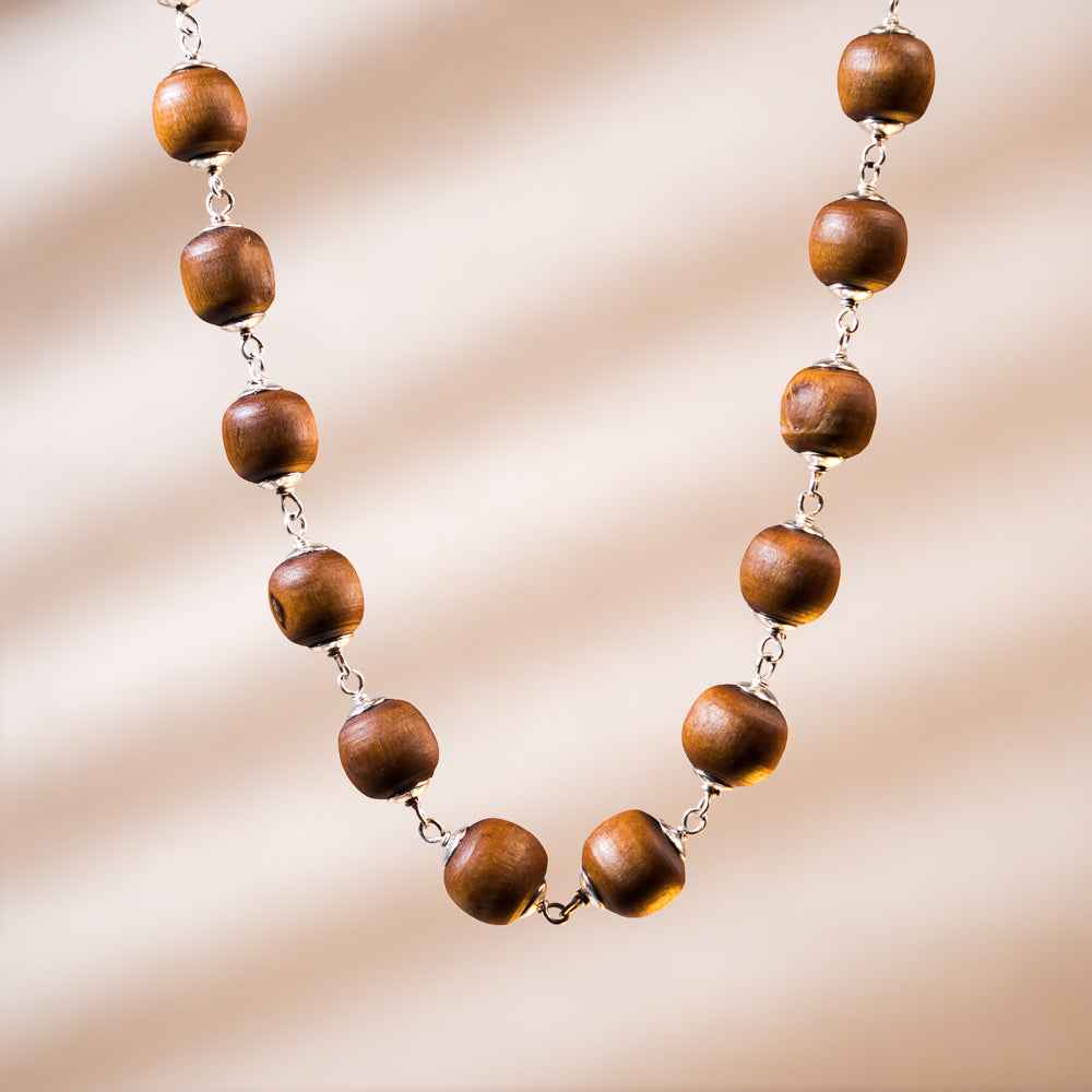 Janardana Silver Tulsi Mala - Guardian of all beings