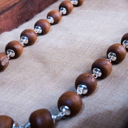 Janardana Silver Tulsi Mala - Guardian of all beings