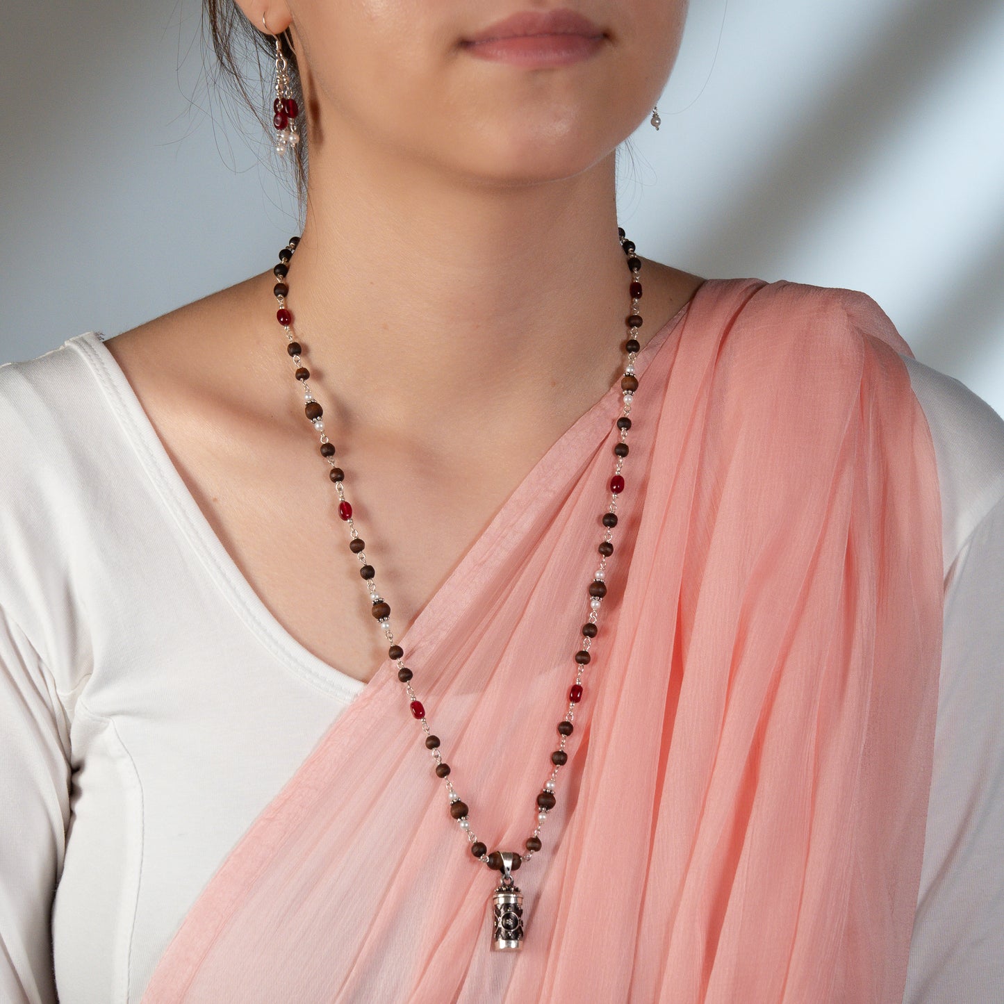 Divya Silver Tulsi Mala - Elegant Devotional Jewellery