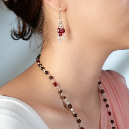 Divya Silver Tulsi Mala - Elegant Devotional Jewellery