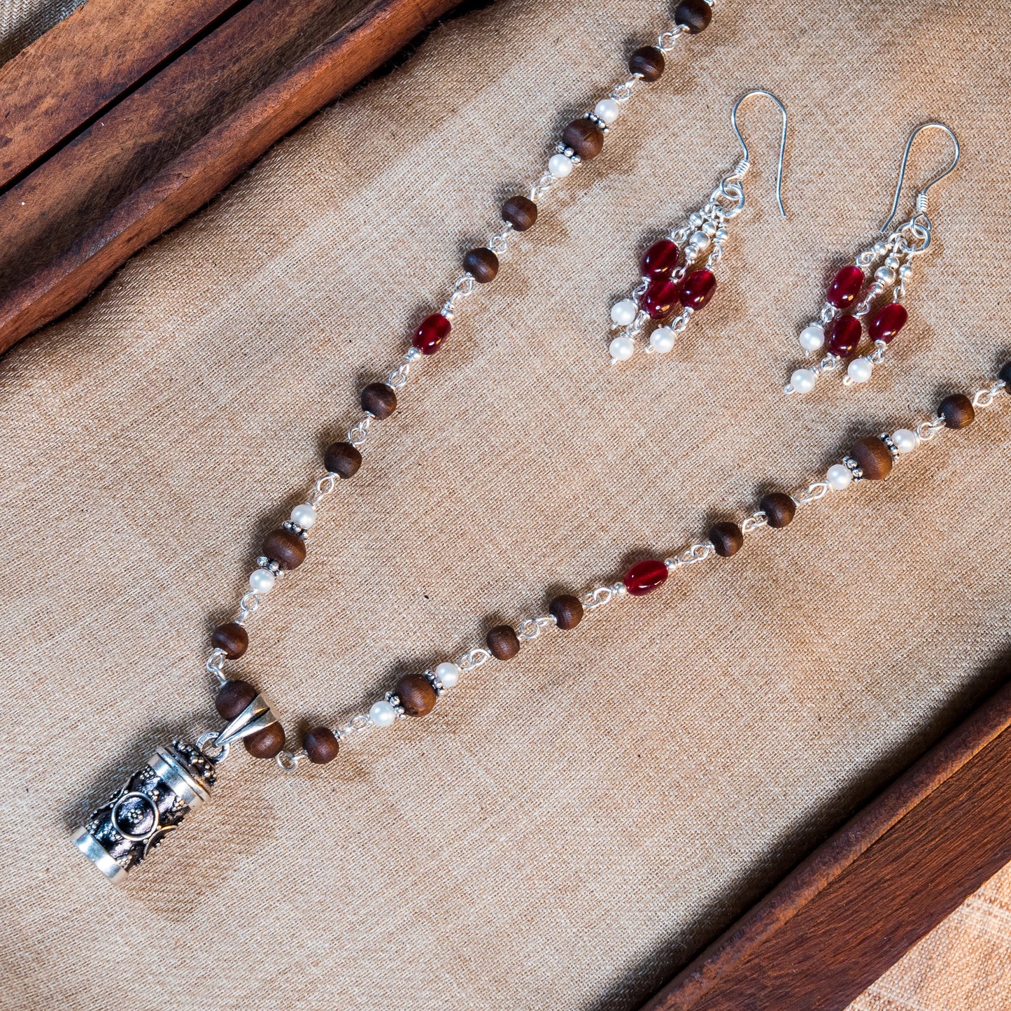 Divya Silver Tulsi Mala - Elegant Devotional Jewellery