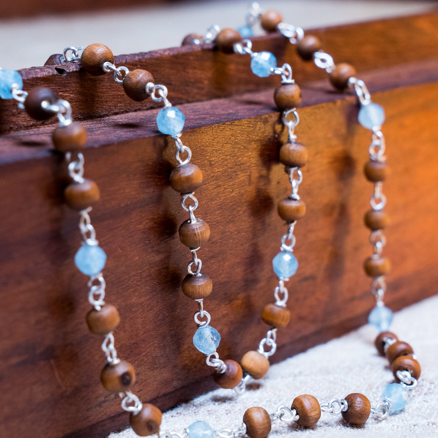 Eka Kanti Lavendar Amethys - Silver Tulsi Mala