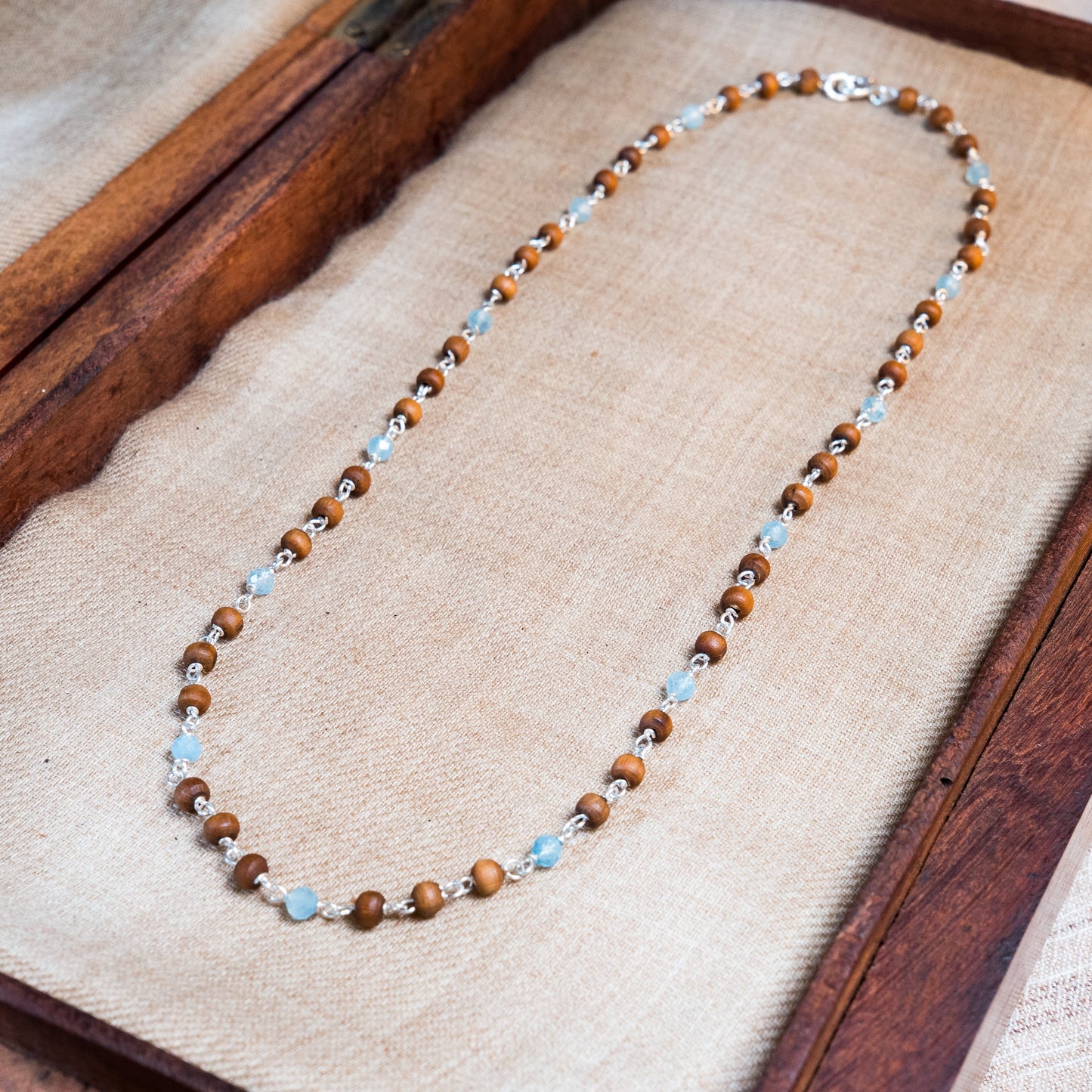 Eka Kanti Lavendar Amethys - Silver Tulsi Mala