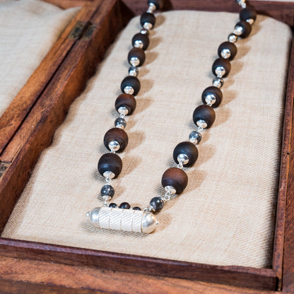 Dṛḍha mala - Silver Tulsi Mala - Anwavering Strength