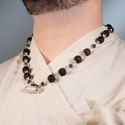 Dṛḍha mala - Silver Tulsi Mala - Anwavering Strength