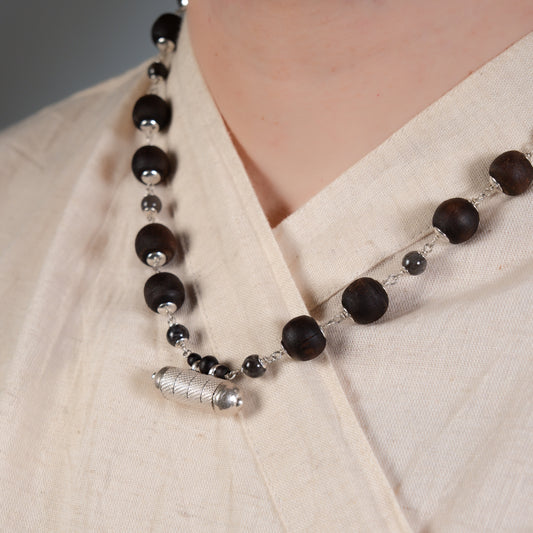 Dṛḍha mala - Silver Tulsi Mala - Anwavering Strength
