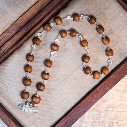 Gautama Silver Tulsi Mala with Narasimha Kavacha
