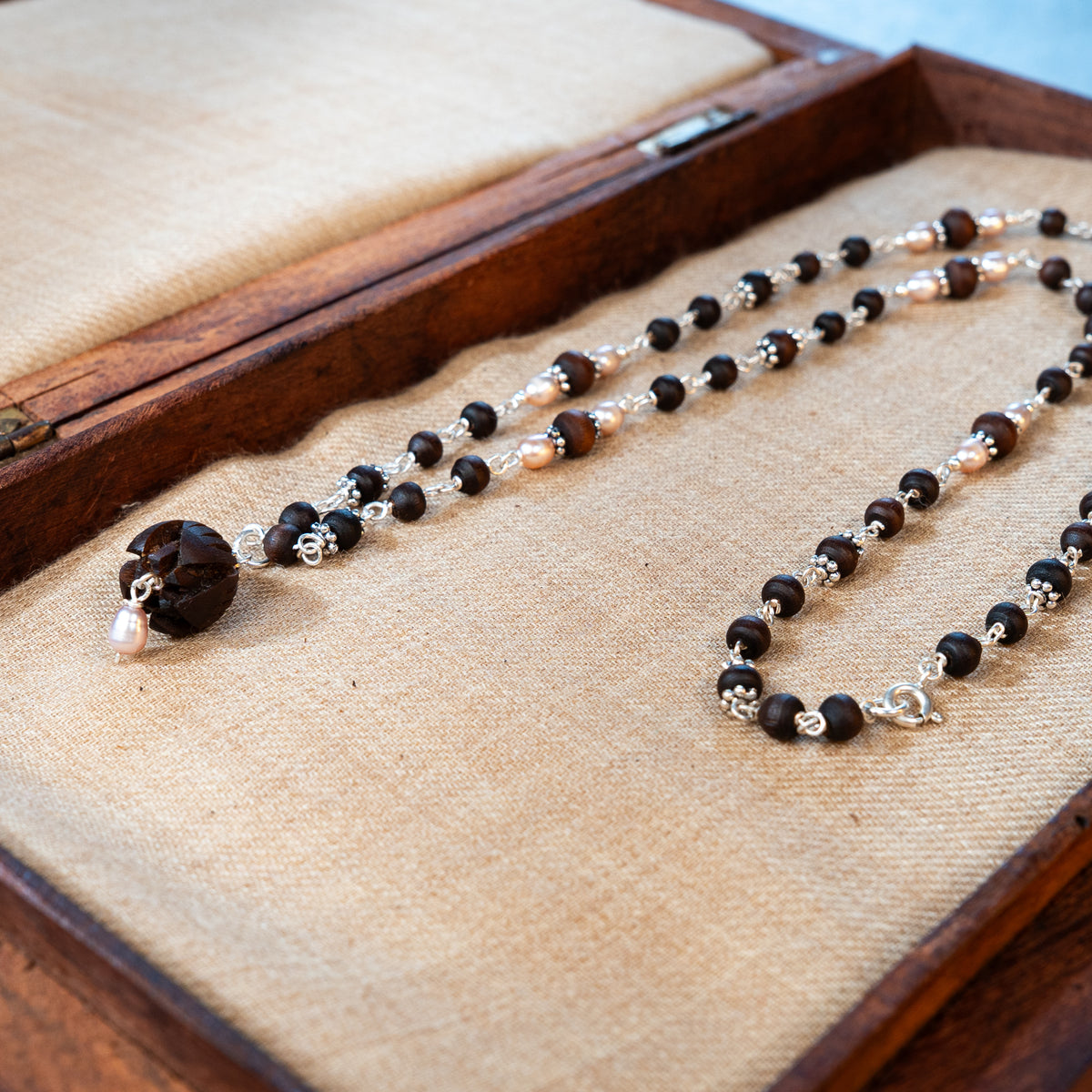Chandrika Silver Tulsi Mala - A Dance Of Grace
