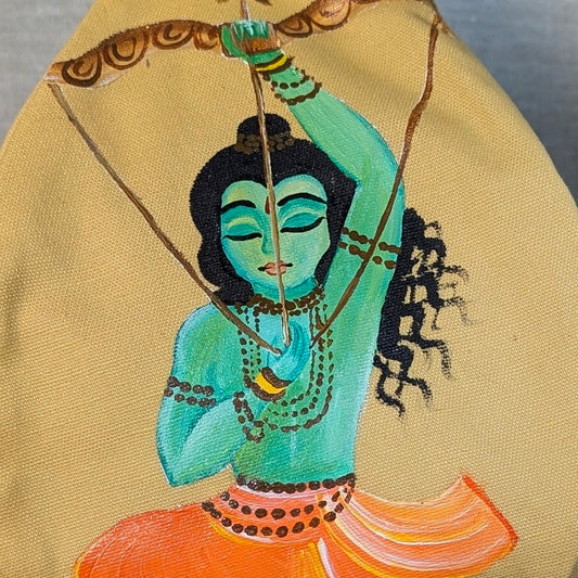 Hand-painted Beadbag - Sri Ram