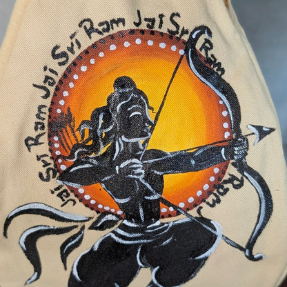 Hand-painted Beadbag - Jay Sri Ram