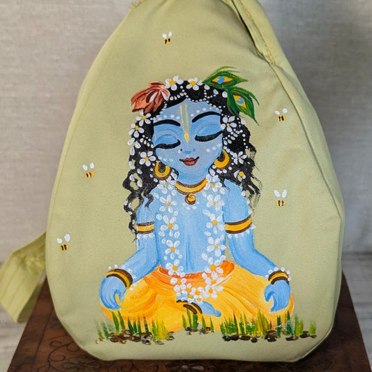 Hand-painted Beadbag - Sri Krishna