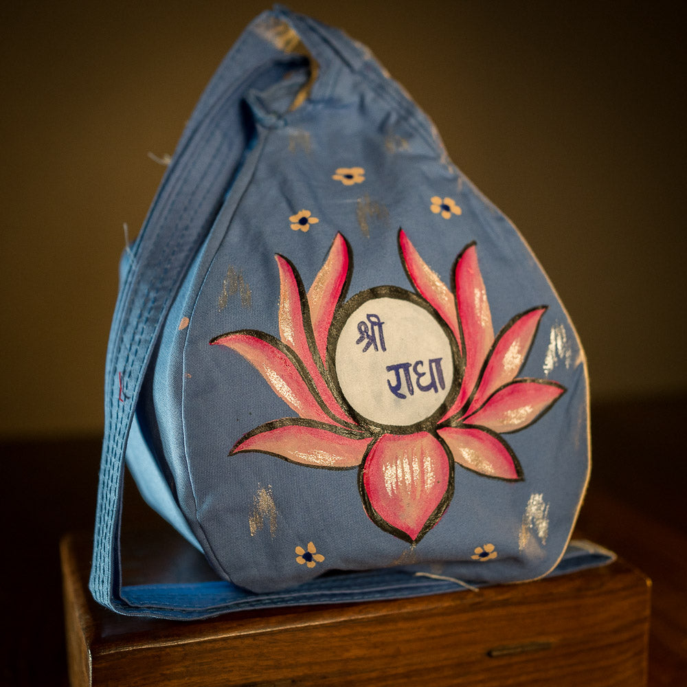 Handpainted Beadbag - Jay Radha Lotus