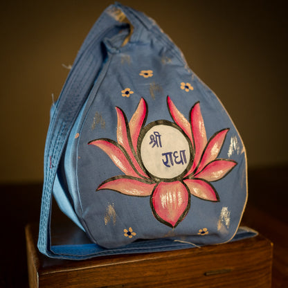 Handpainted Beadbag - Jay Radha Lotus