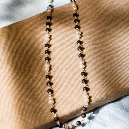 Ranga Silver Tulsi Mala - Calming & Harmony on wire with Tulasi