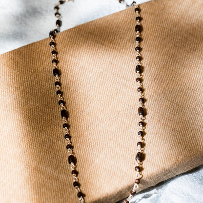 Rohini Silver Tulsi mala - Delicate Radhe beads