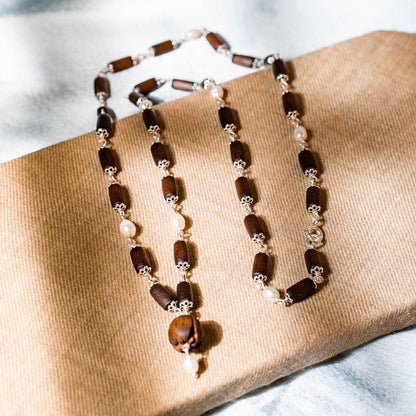 Sri Padma Silver Tulsi Mala - The Queen of Flowers
