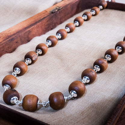 Janardana Silver Tulsi Mala - Guardian of all beings