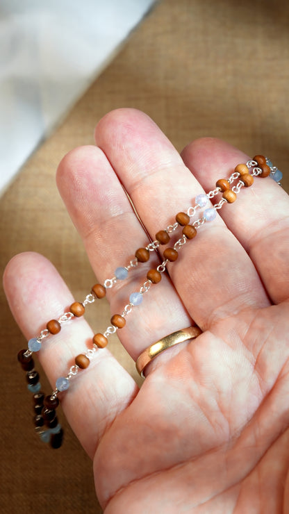 Eka Kanti Lavendar Amethys - Silver Tulsi Mala