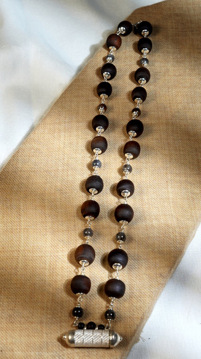 Dṛḍha mala - Silver Tulsi Mala - Anwavering Strength
