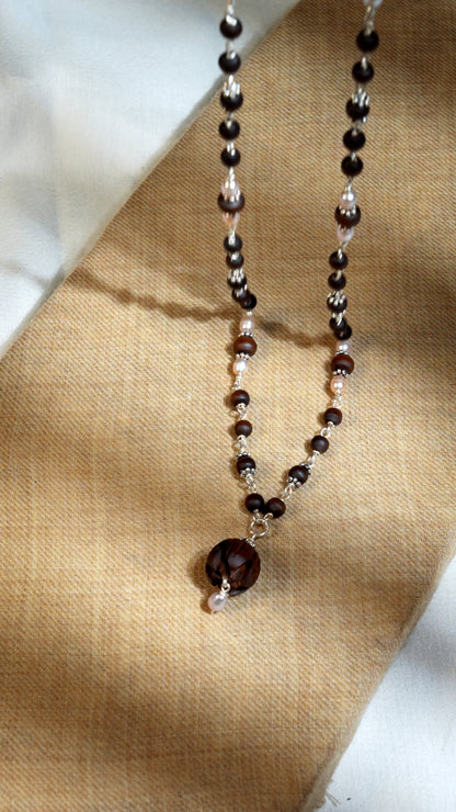 Chandrika Silver Tulsi Mala - A Dance Of Grace
