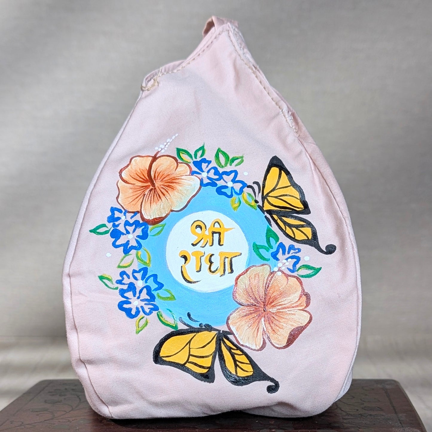 Hand-painted Beadbag - Sri Radha