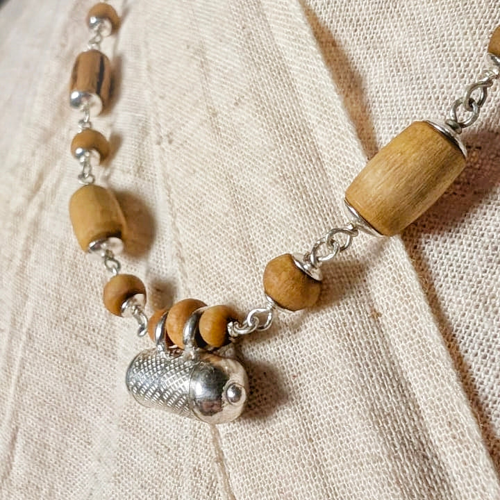 Gauranga Silver Tulsi Mala - Capped Golden Tulsi
