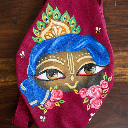 Handpainted Beadbag - Giri Rose