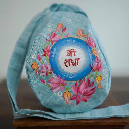 Handpainted Beadbag - Sri Radhe Bubbles