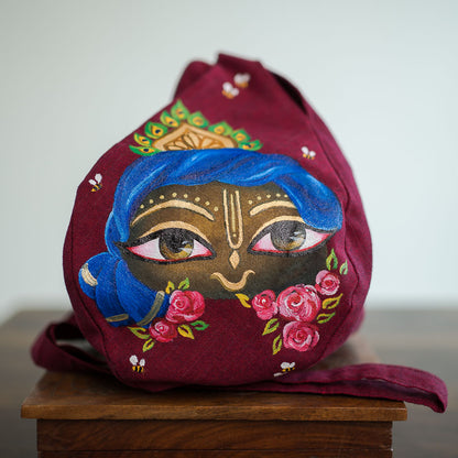 Handpainted Beadbag - Giri Rose