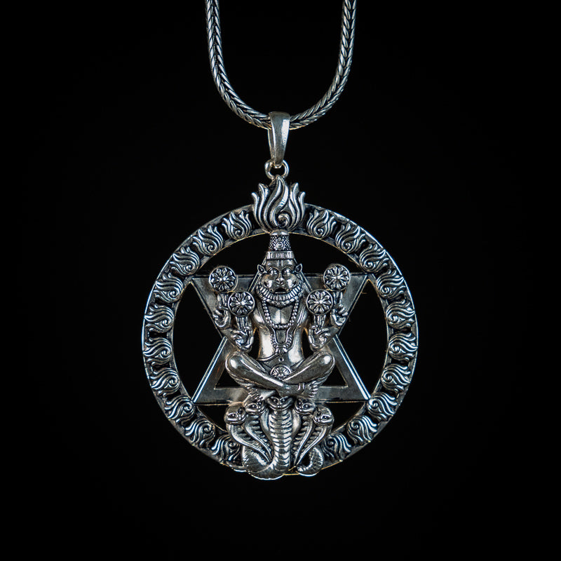 Chakra Narasimha 92.5 silver Pendant