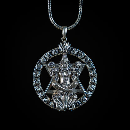 Chakra Narasimha 92.5 silver Pendant