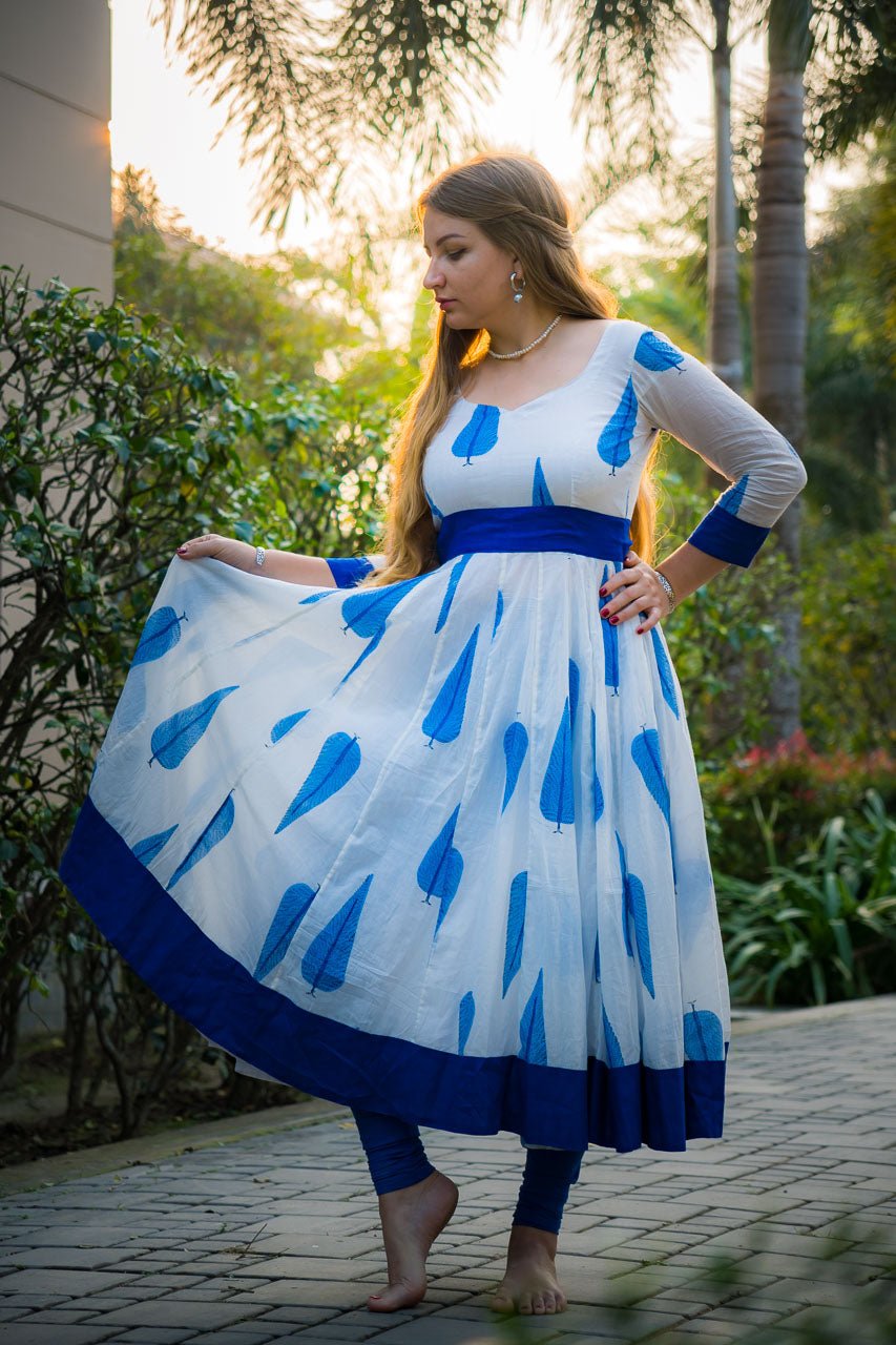 Designer Blue Colour Ethnic Anarkali Dress For Beautiful Wedding Looks -  KSM PRINTS - 4206215