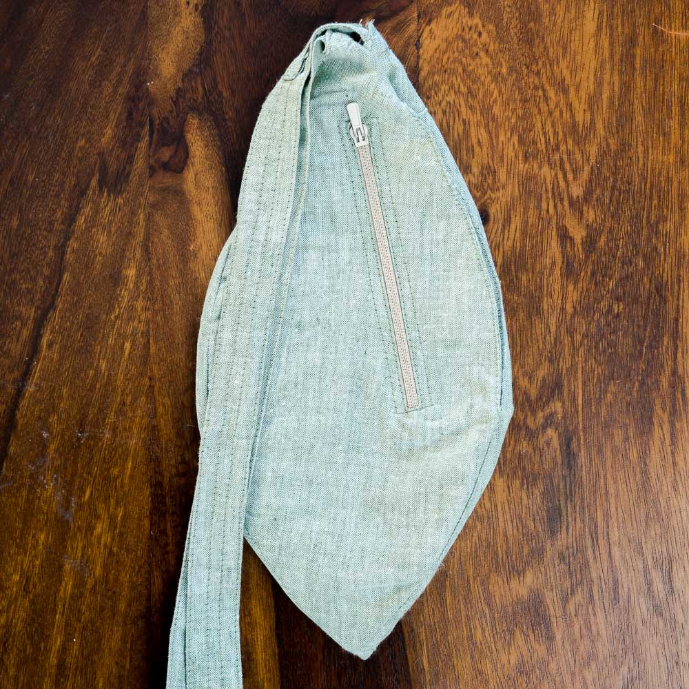 Beadbag Light Gray/Green - I Love Mayapur