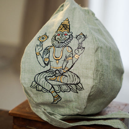 Handpainted Beadbag - Narasimhadeva - I Love Mayapur